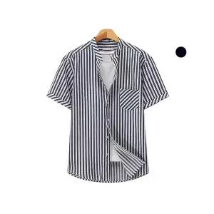 [후앙스]스트라이프 데님 236 차이나 반팔 셔츠 CKST6422_P326467125