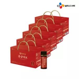 [CJ공식] 한뿌리 홍삼대보 10병 5박스