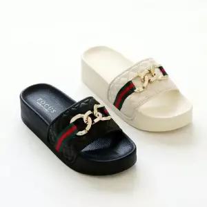 제이시 4cm 발편한 쿠션 통굽샌들 사무실 슬리퍼 S074