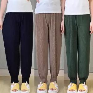 여성 무지 쿨 냉장고바지 실내복 몸빼바지 주름 밴딩 조거 팬츠 A39
