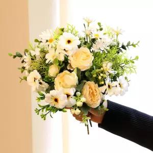 성묘 조화 산소꽃 부케 꽃다발 바이킹로즈라넌 조화세트