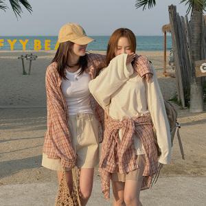 [제작/빅사이즈]이블렛 엘퓨아 체크 루즈핏 포켓 셔츠 제이스타일