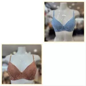 [비비안]소프트와이어 볼륨업 자수브라2컬러택1 BR1805A_BP