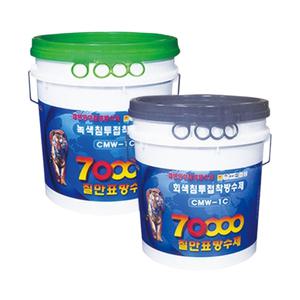 칠만표방수제 탑코팅용마감제 CMW-1C 18kg 녹색 회색 셀프방수 옥상 공사(붓+장갑)