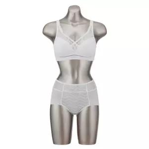 오모떼 빅사이즈 프리미엄 브라 팬티 세트 2종 세트/화이트