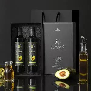 [선물세트]나한나 아보카도오일 엑스트라버진 500ml 2병+블랙쇼핑백