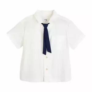 컬리수 HC04 시어서커넥타이반팔셔츠 아동 키즈 초등 남아 여아 아이 여름 타셔츠 정