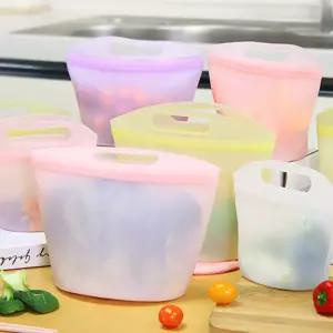 손잡이 실리콘 지퍼백 500+1000+1500ml 세트 3p