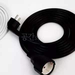 코드 선 연장 케이블 콘센트 10M 고용량 플러그 멀티탭 4000W 블랙 화이트