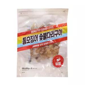 정화 통오징어 숯불다리구이 180g (60gX3) 오징어 다리 간식 맥주 안주
