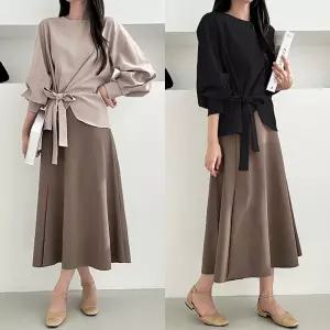 허밍퍼플 여성용 5305 모에트 라인 BL 빅사이즈 블라우스 리본 끈 오피스룩 출근룩 정장 결혼식 여성의류