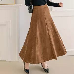 [릴룸]마가렛 맥시 코듀로이 롱스커트