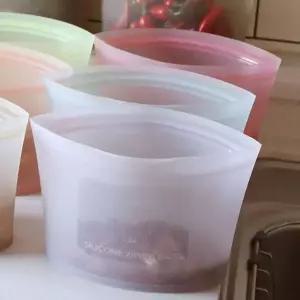 [콩심팥심]실리콘지퍼백 냉동 냉장 스탠딩 지퍼백 다회용 재사용 실리콘백