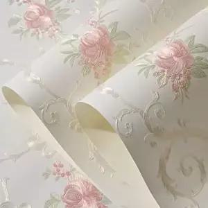 꽃무늬벽지 스티커벽지 셀프벽지 부직포벽지 빈티지 플라워 인테리어 접착식 카페 꽃 플로럴 북