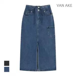 투버튼 데님 롱스커트_VB3YDKU201Z