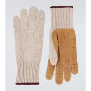 브루넬로 쿠치넬리 레더 트리밍 캐시미어 장갑 TP566559926