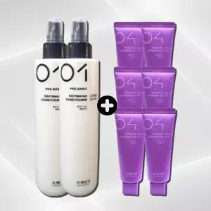 아모스 소프트닝 컨디셔너 헤어미스트 500ml(250mlx2개)+컬링 에센스 이엑스240ml(40mlx6개) 탄력있는컬