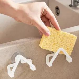스펀지걸이 수세미 2P 흡착식 물빠짐 거치대 걸이 씽크대정리대