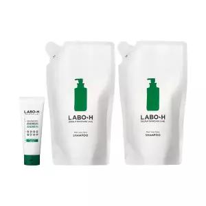 라보에이치 탈모케어 두피강화 샴푸, 400ml 리필, 2개+증정(112ml, 1개)