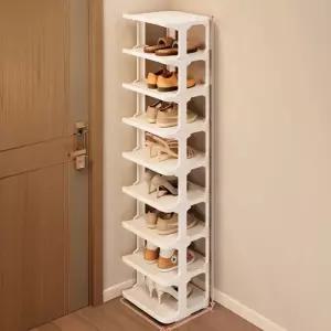 원룸 신발장 신발 수납 현관 선반형 9단 화이트 공간 절약 정리함 슈즈렉