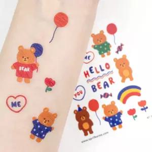 어린이 타투스티커 유아 페이스페인팅스티커 체리와 바나나