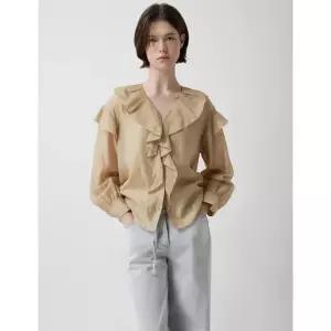 [ZOOC](대전신세계)쥬크 프릴 드로우 블라우스 Z253MSC004