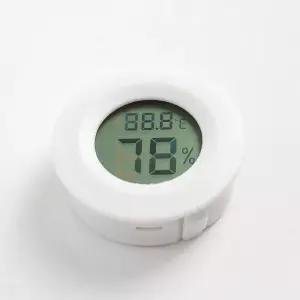 어렌델 원형 미니 디지털 온습도계 실내온도계 화이트