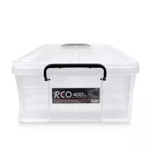 신한리빙 레오박스 400호 40L 수납 정리함 플라스틱 투명 리빙박스 네오박스