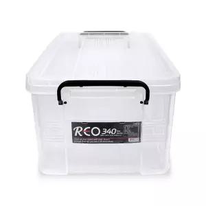 신한리빙 레오박스 340호 34L 수납 정리함 플라스틱 투명 리빙박스 네오박스