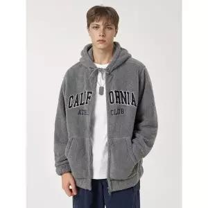 [후아유](센텀시티점)시그니처 퍼플리스 패치 후드 집업 / WHMZF4V23U