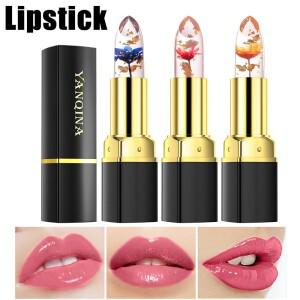 로즈 플라워 립스틱 미러 글로스 젤리 온도 변화 색상 립밤 보습 간편한 사용