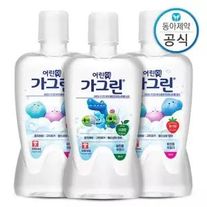 가그린 어린이 가글 딸기 사과 2가지맛 380ml 3개 구강청결제