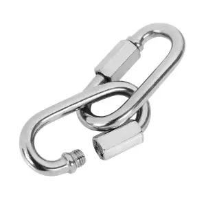 스텐 퀵링크 카라 비너 강철 잠금형 비나 SUS 304 등산 캠핑 텐트 대형 소형 미니 로프 체인 연결고리
