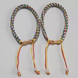 백련 금강저오색실팔찌 2개 패션 커풀 마음안정 수호장수팔찌 악귀퇴치 삼재액막이