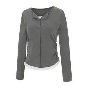 (택가 79000원) [샐리]골지레이어드티셔츠_I6A-CTS003