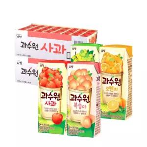 남양 과수원 사과/청포도/복숭아/오렌지 190ml 48팩 과일주스