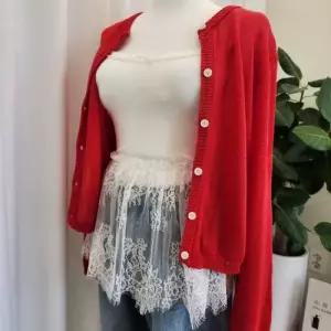 레이어드 브라 캡 내장 레이스 프릴 롱 나시 탑