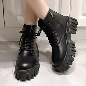 [라일리] Rly 여성 빅사이즈 하이탑 워커 캐주얼 키높이 신발