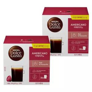 돌체구스토 아메리카노 오피스 홈카페용 캡슐커피 8.3g 30개입 2개