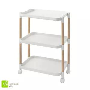 트롤리 선반3단 565x355x730mm/북카트/틈새/책장/바퀴달린/주방/부엌/서랍장/북트레일러/매대/미용실