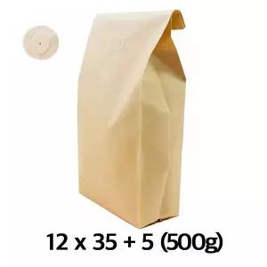 이지포장 크라프트 M자형 커피 원두 봉투 500g (50매) 소분·포장용