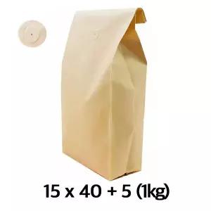 이지포장 크라프트 M자형 커피 원두 봉투 1kg (50매) 소분·포장용