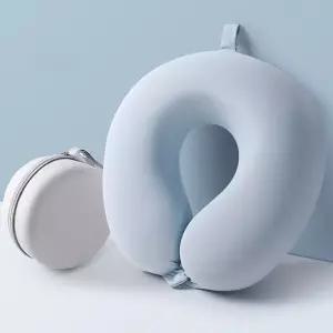 씨에스유통 휴대용 파우치 여행 기내용 사무실 목쿠션 비행기 메모리폼 목베개