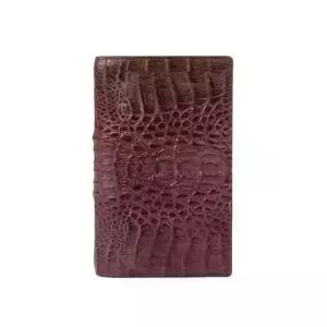 닥스 ACC 선물포장쇼핑백동봉CAIMAN 브라운 악어가죽 장지갑 DBWA2F716W3