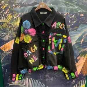 네온페인팅허리스트링청자켓MM10JK708IC