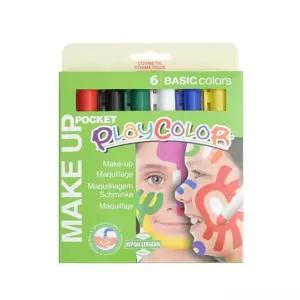 플레이컬러 페이스페인팅 펜타입 일반 6색 1세트 MAKE UP PEN