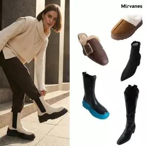 미르바네스 -신발균일가- 겨울 퍼슬리퍼/부츠/미들부츠/스웨이드 11종 택1