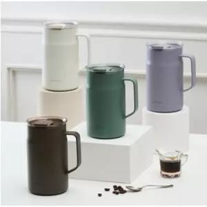 메트로 카페 머그 세라믹 텀블러 600ml 4색/ 손잡이 보온보냉컵 벤티사이즈OK 색배임NO