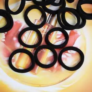 통통 머리끈 40p세트(블랙)/검정/대용량/세트/대량/학생/중고등/데일리/헤어끈묶음/기본/머리고무줄/헤어끈