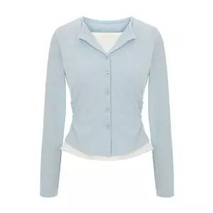 (택가 79000원) [티뷰]셔링가디건레이어드티셔츠_V6A-CTS016